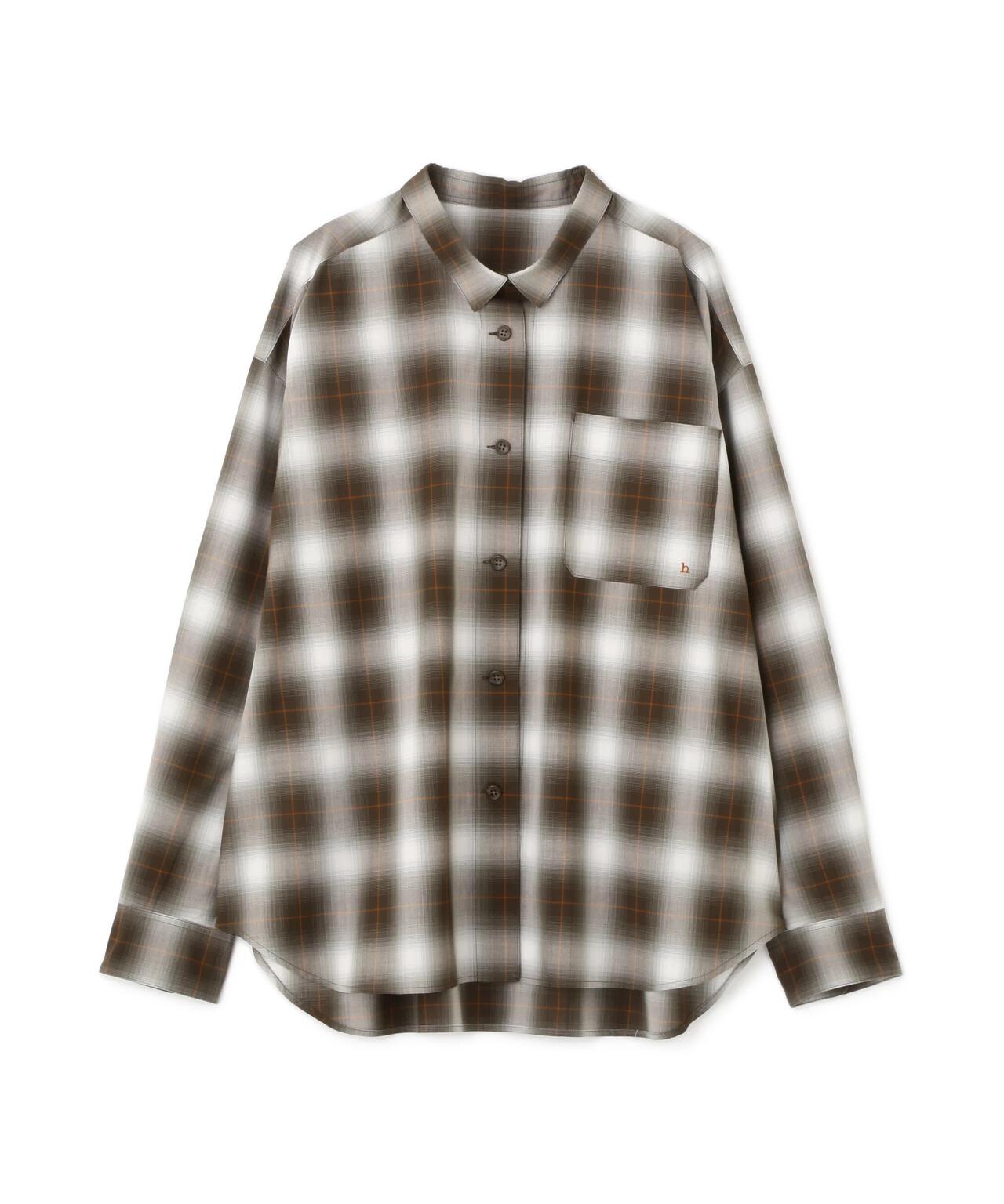 オンブレーチェックオーバーシャツ