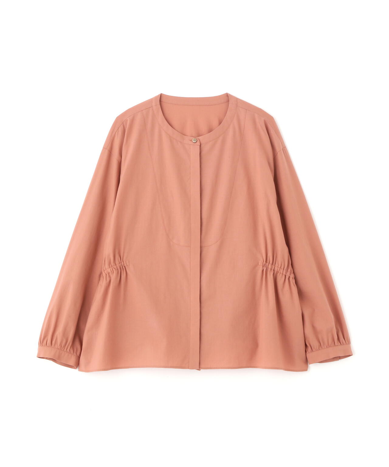 チューインローンブラウジングノーカラーシャツブラウス | human