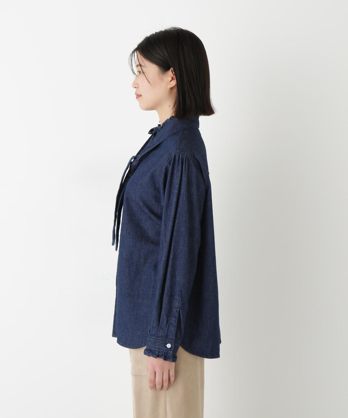 【Ｈｅａｌｔｈｙ　Ｄｅｎｉｍコラボ】デニムボウタイブラウス