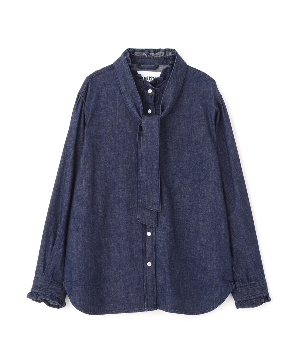 【Ｈｅａｌｔｈｙ　Ｄｅｎｉｍコラボ】デニムボウタイブラウス