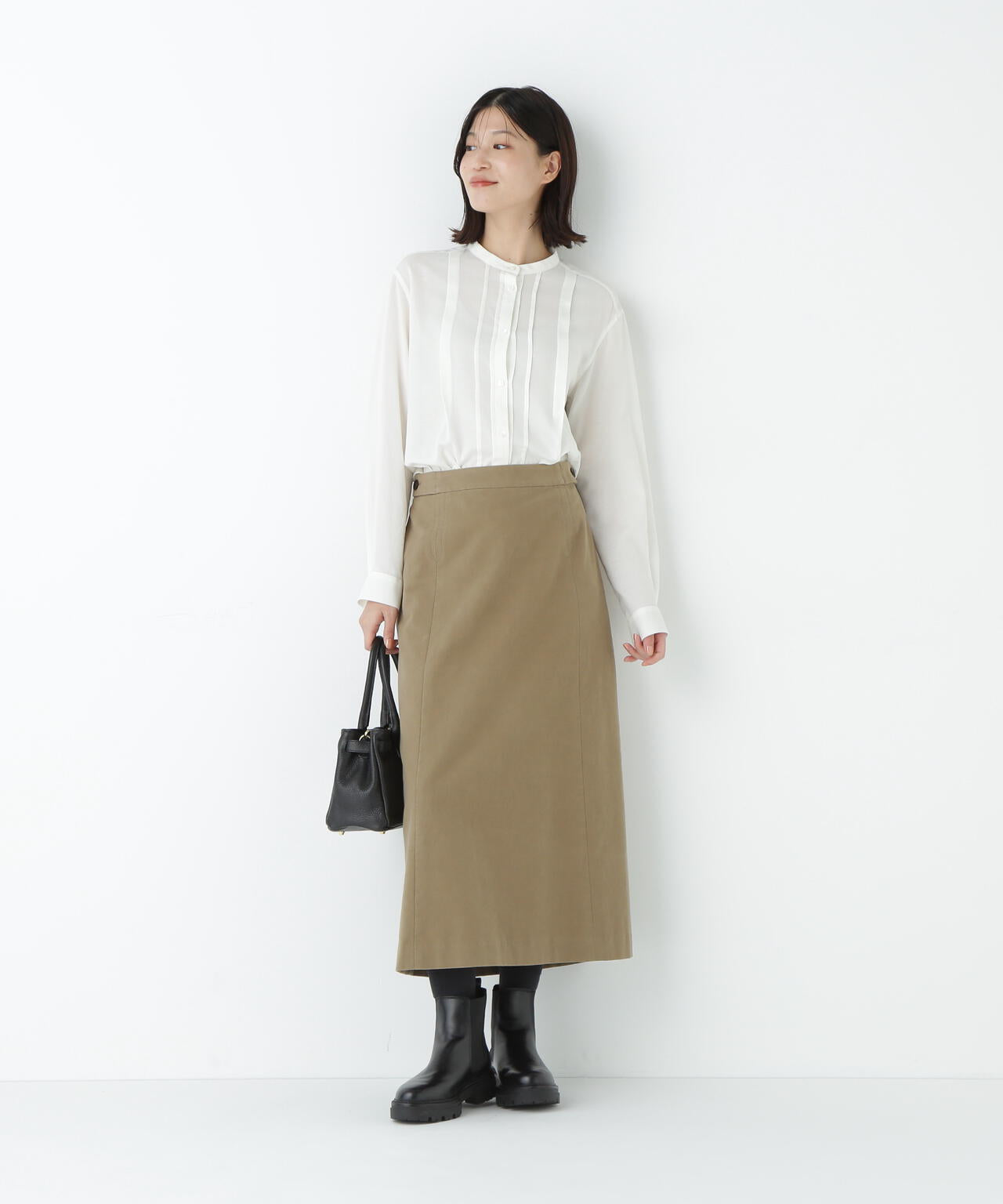 スカート tan L】【ウォッシャブル】シアーチュールアコーディオンプリーツスカート