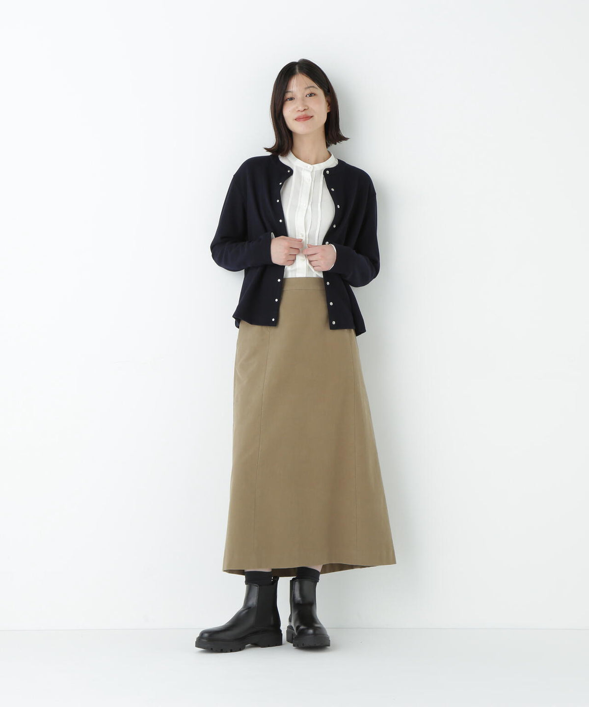 ライトモールスキンＡラインスカート