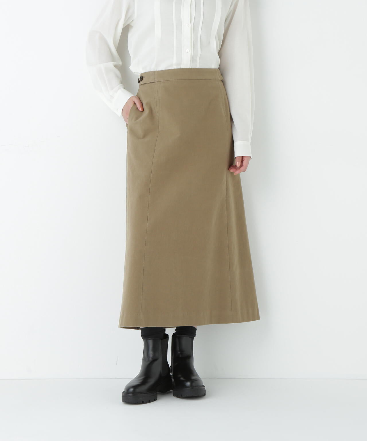 ライトモールスキンＡラインスカート