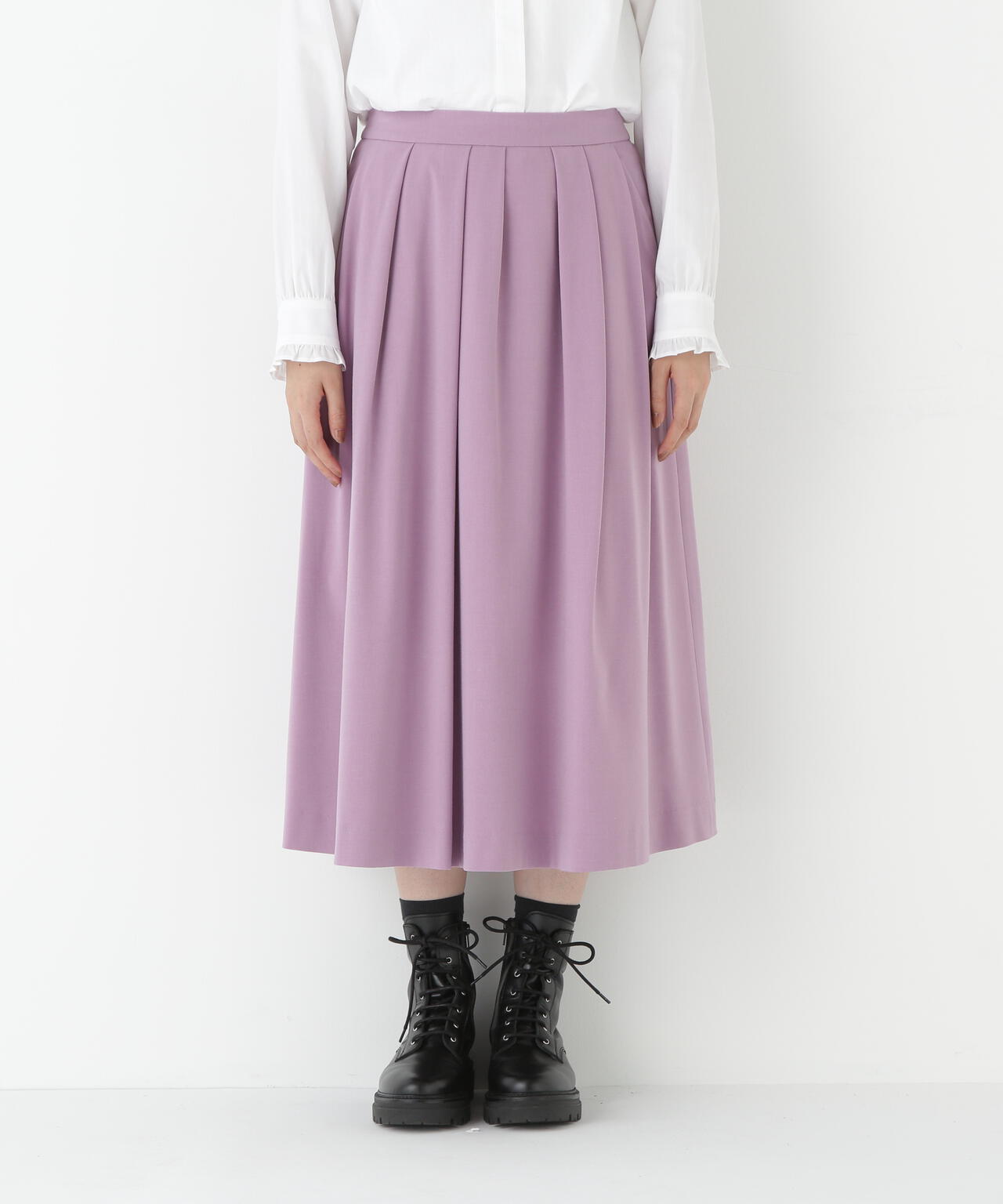 ランダムタックフレアースカート