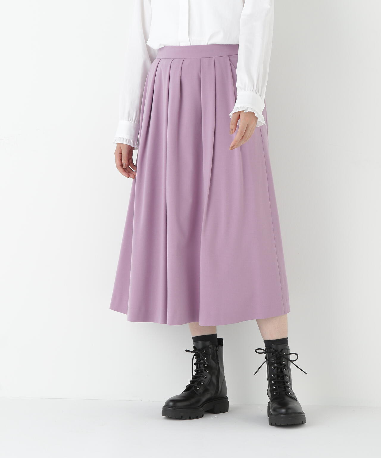 ランダムタックフレアースカート | human woman（ヒューマンウーマン