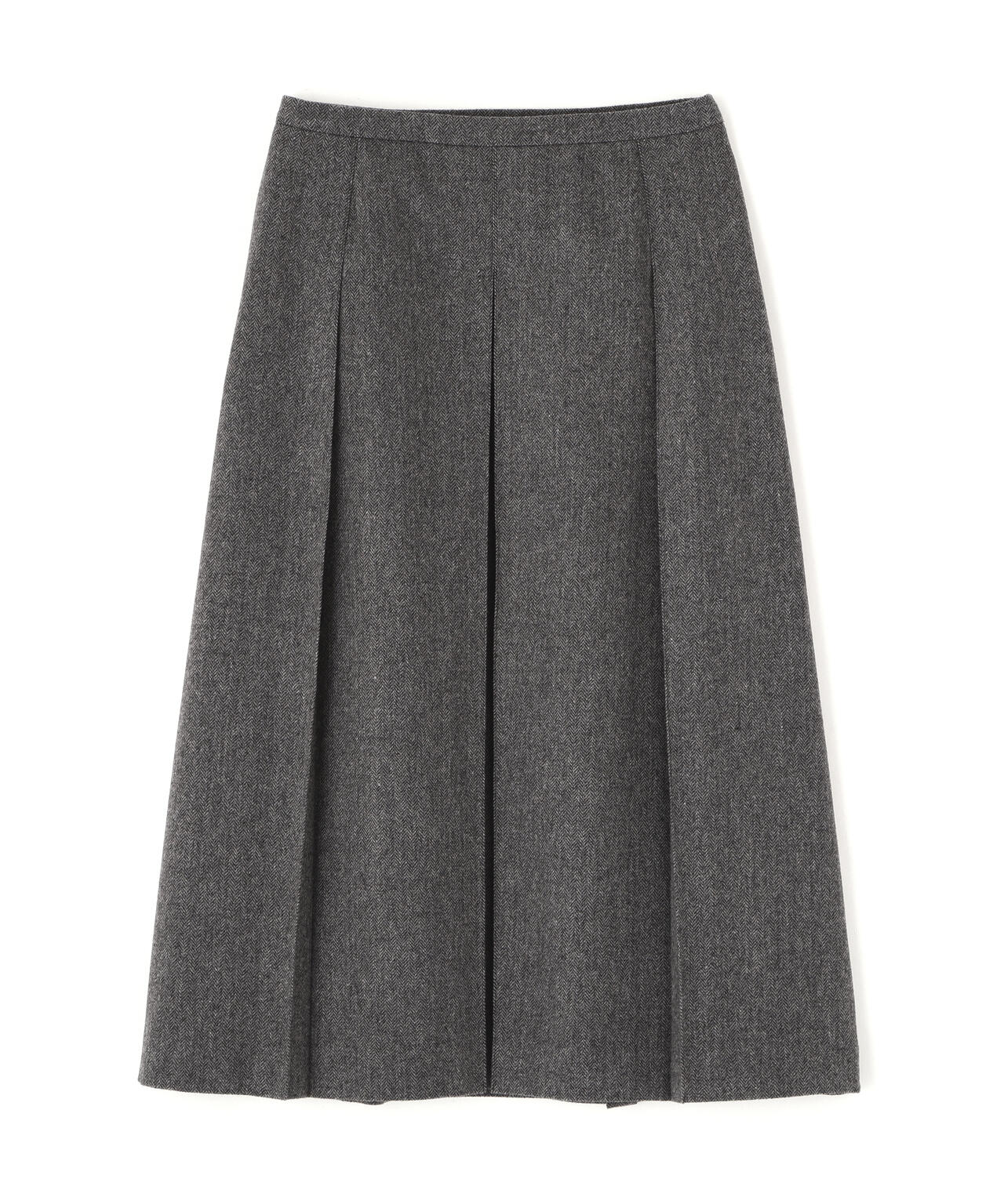 ヘリンボーンツィードタックスカート