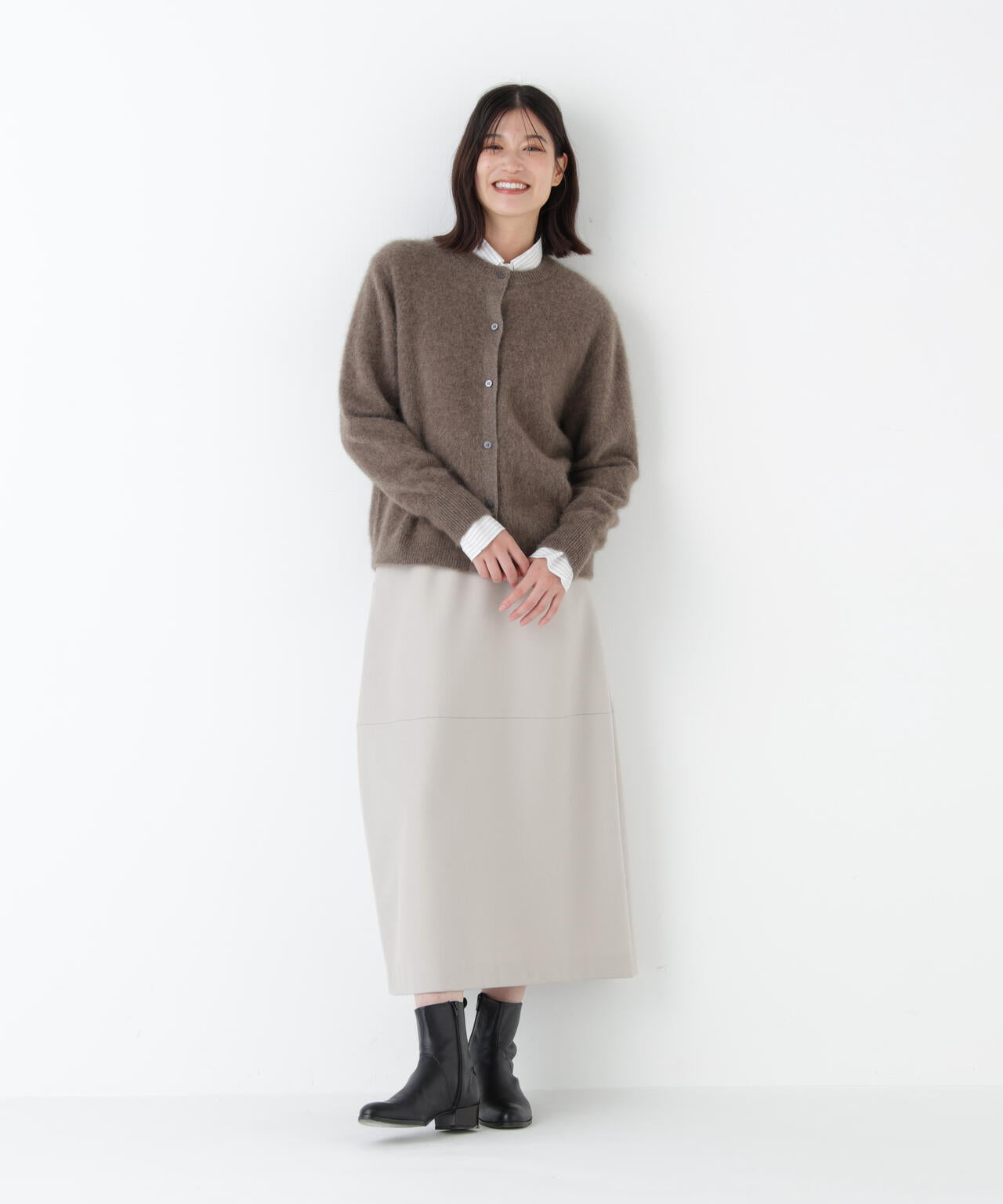 ウールサキソニーコクーンスカート