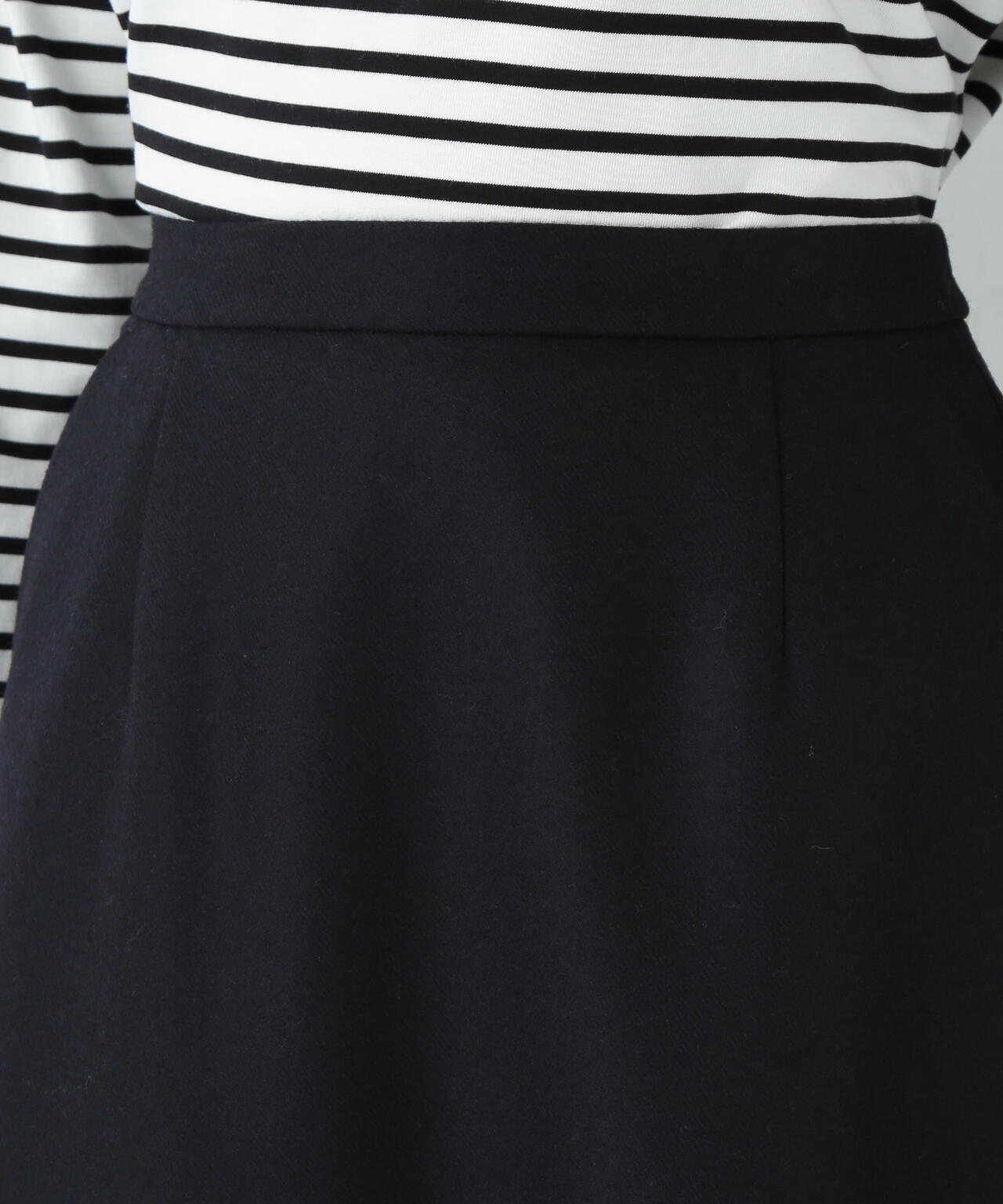 ウールサキソニーコクーンスカート | human woman（ヒューマンウーマン