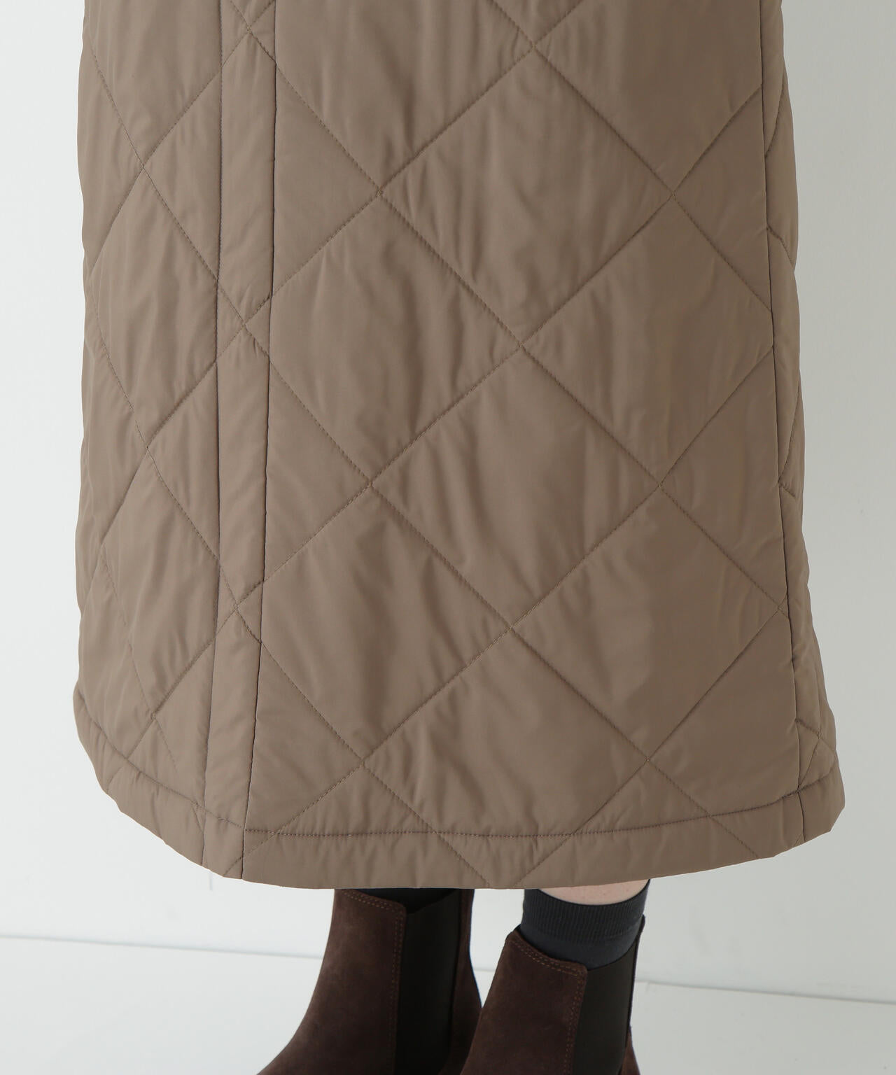 キルティングベイカーＡラインスカート