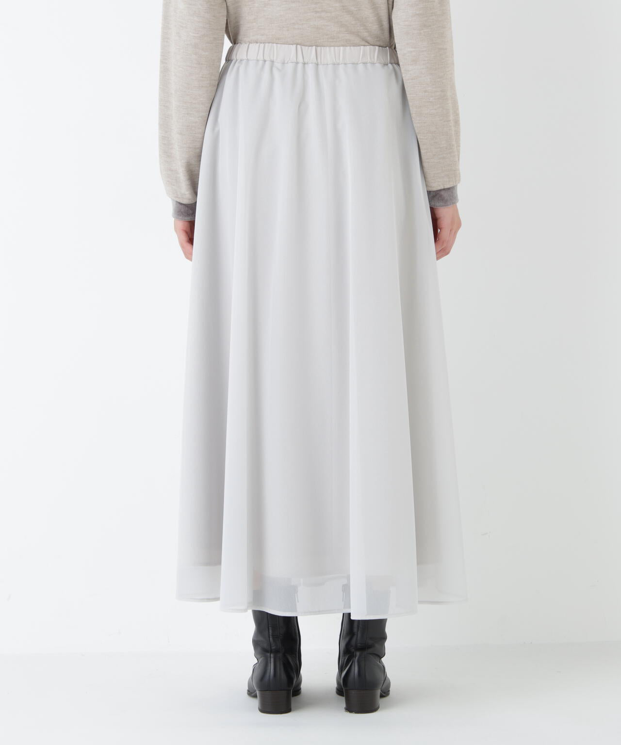 オーガンジートリコットギャザースカート