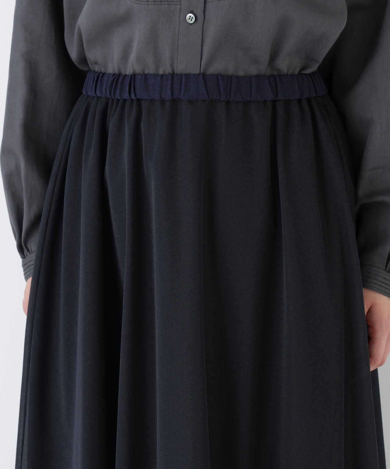 オーガンジートリコットギャザースカート | human woman（ヒューマン