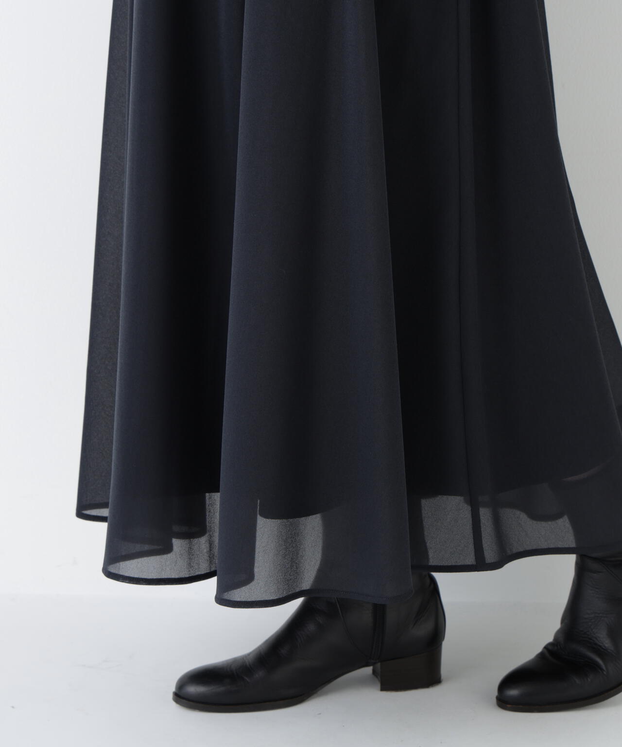 オーガンジートリコットギャザースカート | human woman（ヒューマン