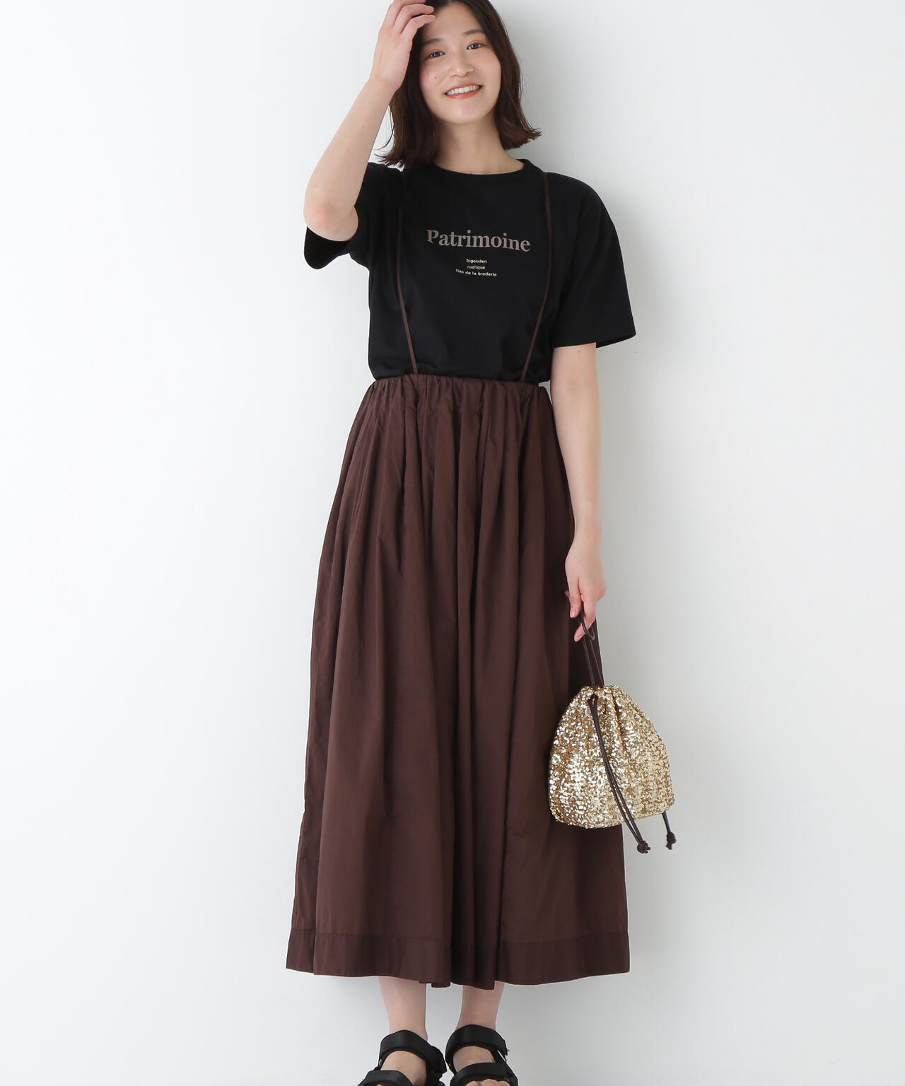 コットンローンギャザースカート