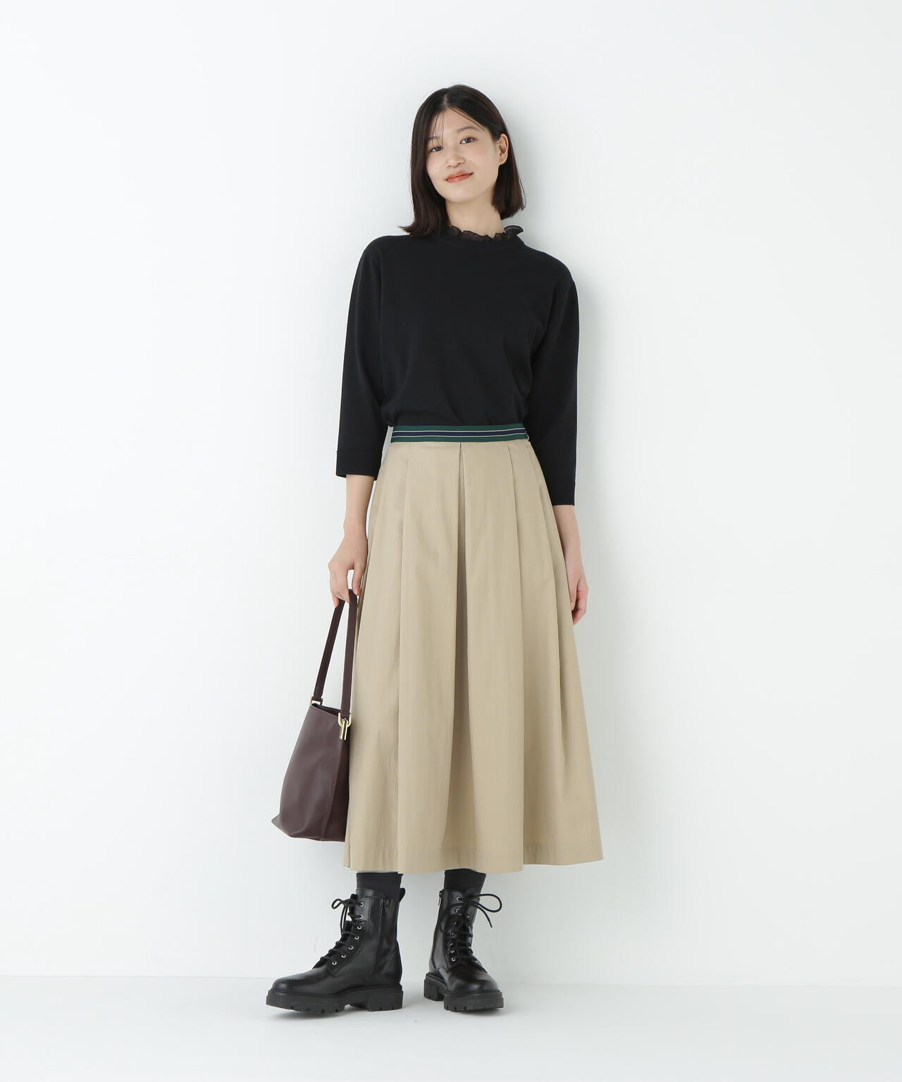 コットンナイロンツイルスカート