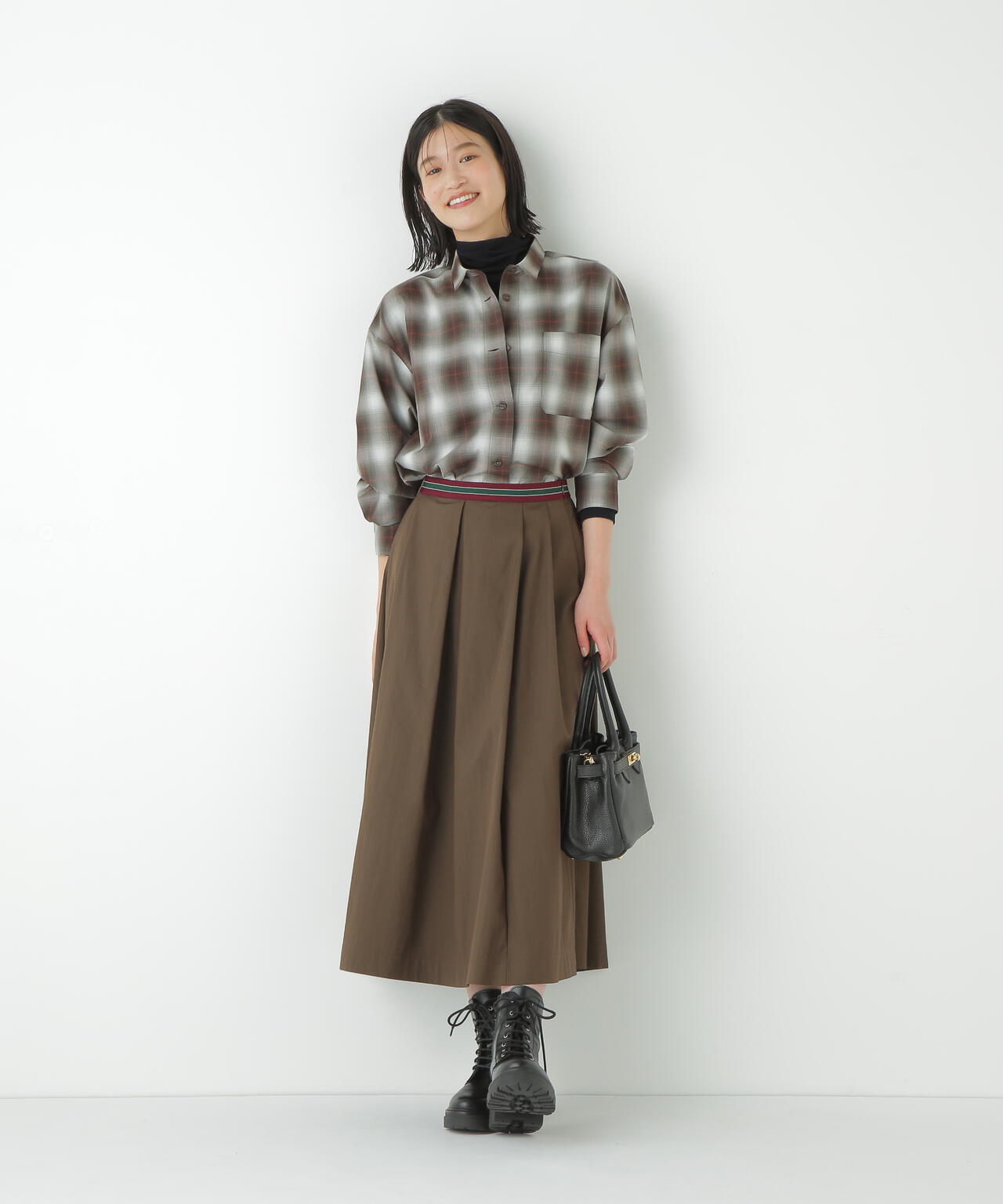 コットンナイロンツイルスカート