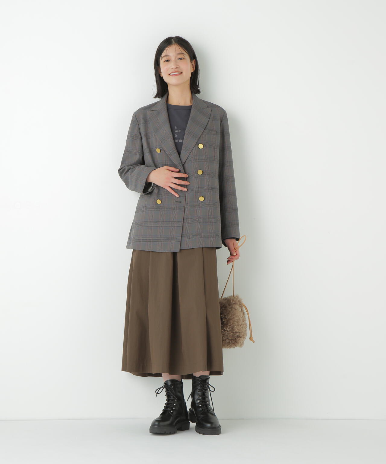 コットンナイロンツイルスカート