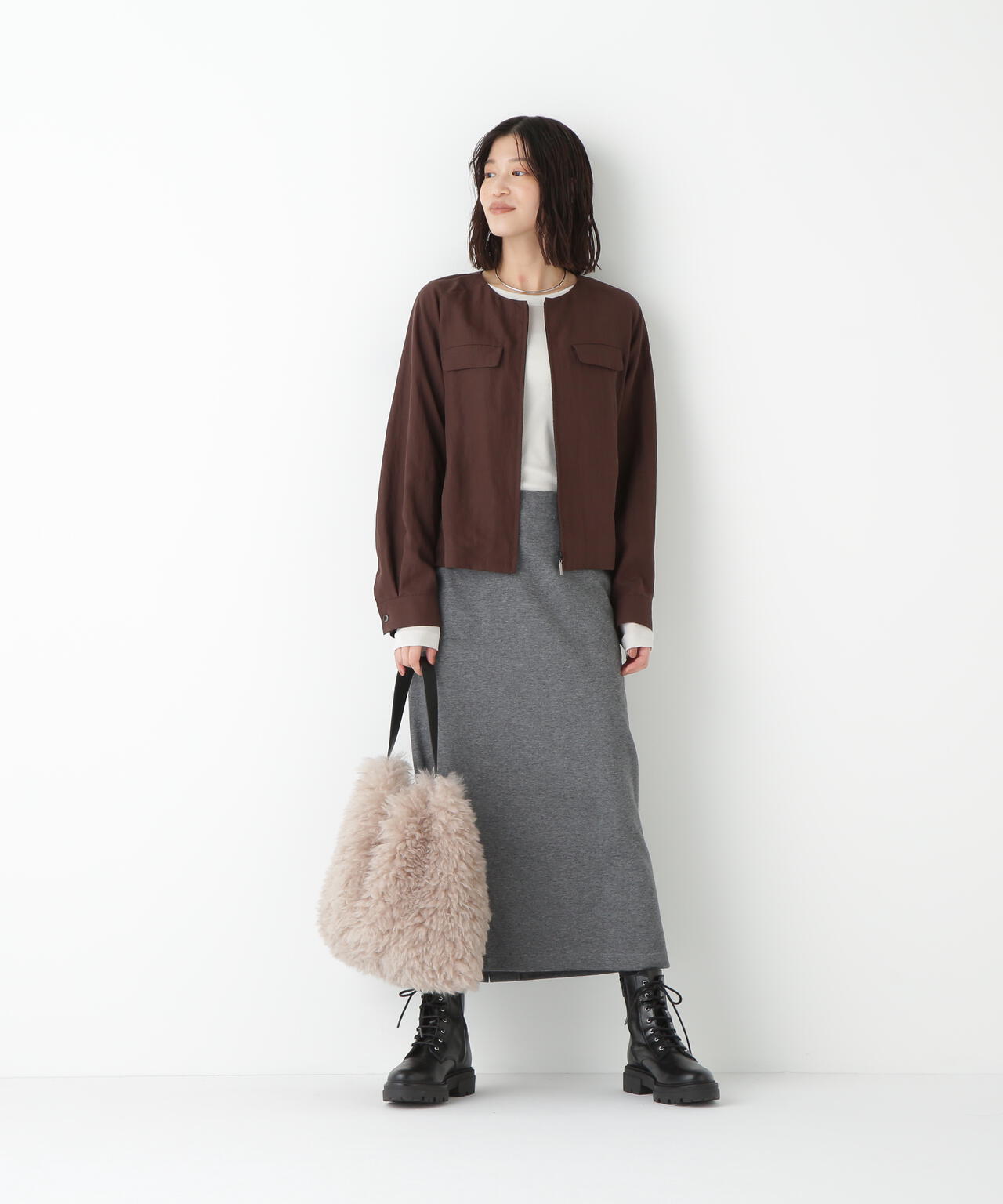 ダンボールIラインスカート | human woman（ヒューマンウーマン