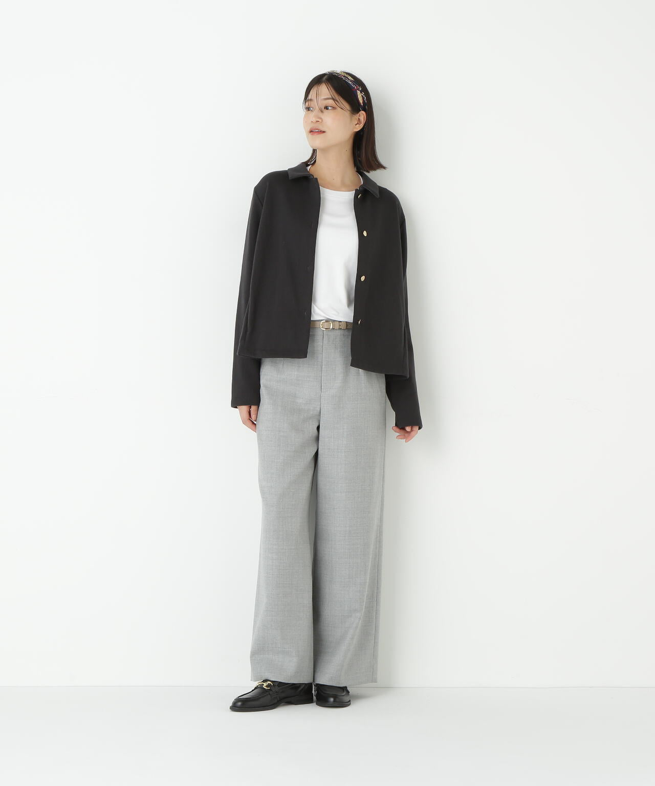 ライトフラノウォッシャブルセミワイドパンツ | human woman