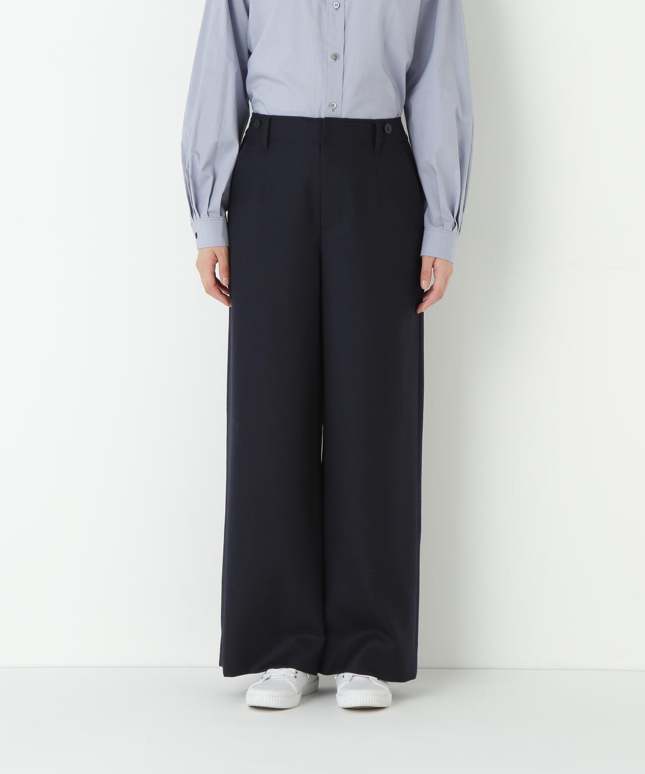 ライトフラノウォッシャブルセミワイドパンツ | human woman