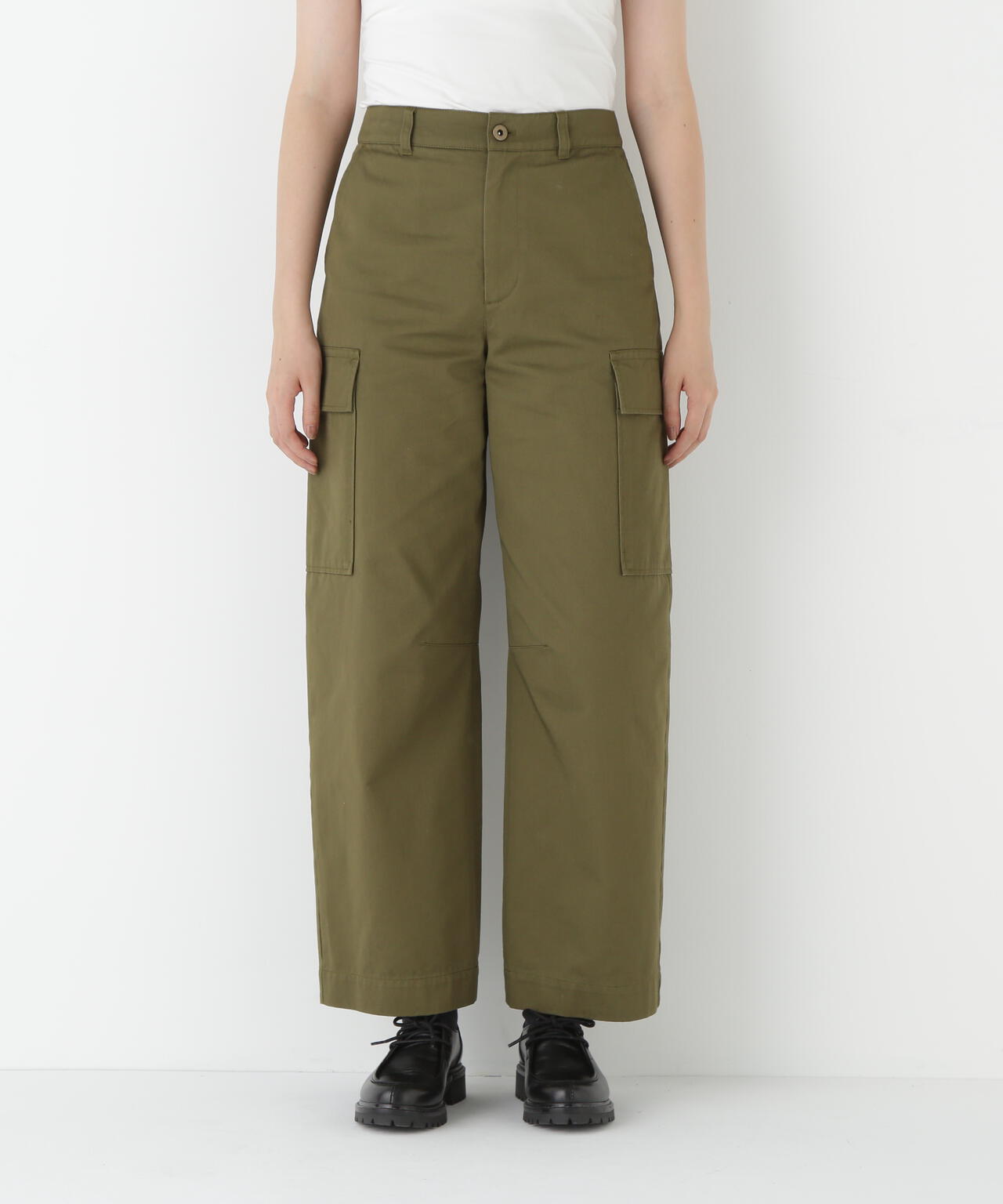 オーガニックコットンチノクロスカーゴパンツ | human woman