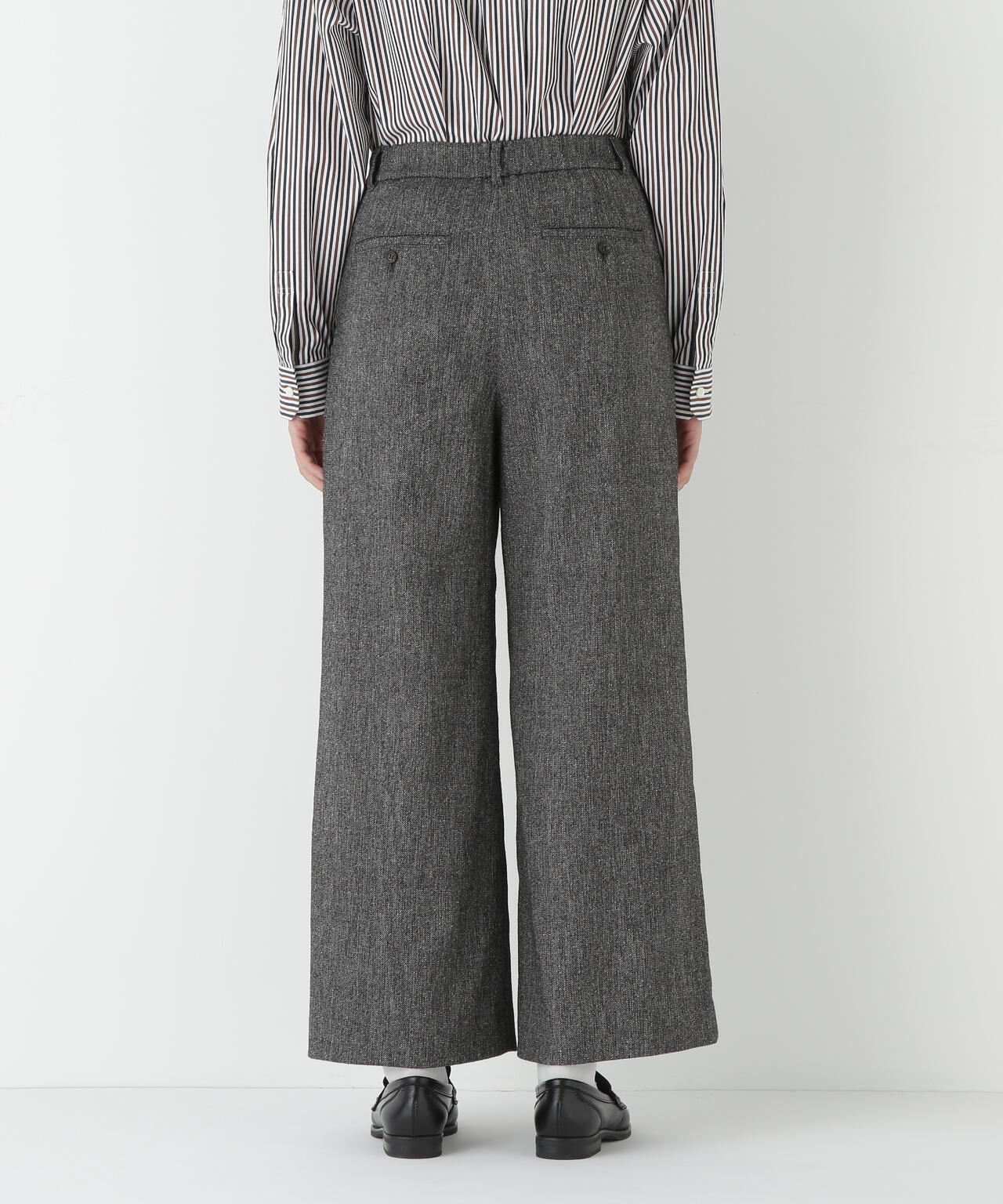 ヒューマンウーマン（human woman）/◆シルクネップツイルツィードベイカーセミワイドパンツ シルクネップツイルツィードベイカーセミワイドパンツ | human woman