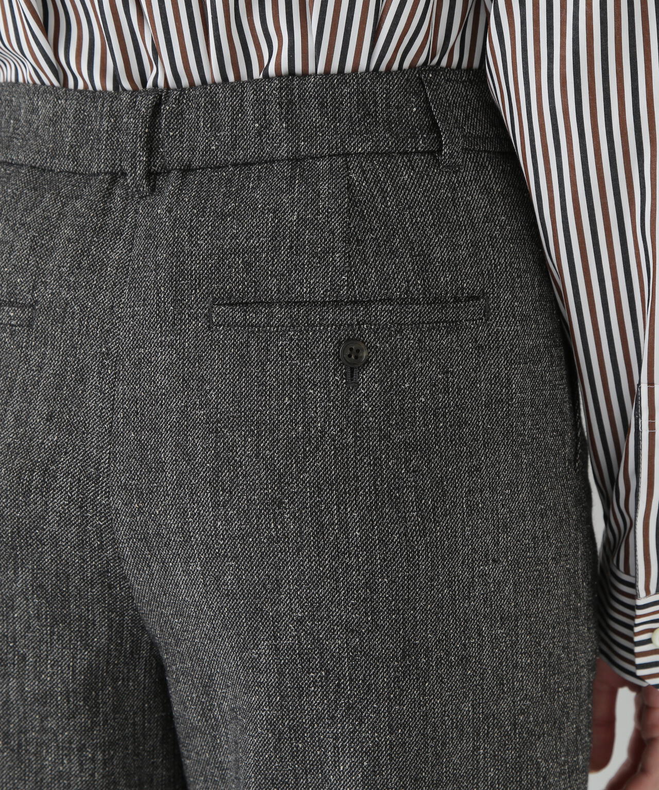 シルクネップツイルツィードベイカーセミワイドパンツ | human woman