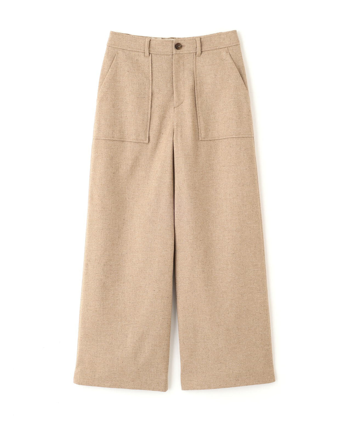 シルクネップツイルツィードベイカーセミワイドパンツ