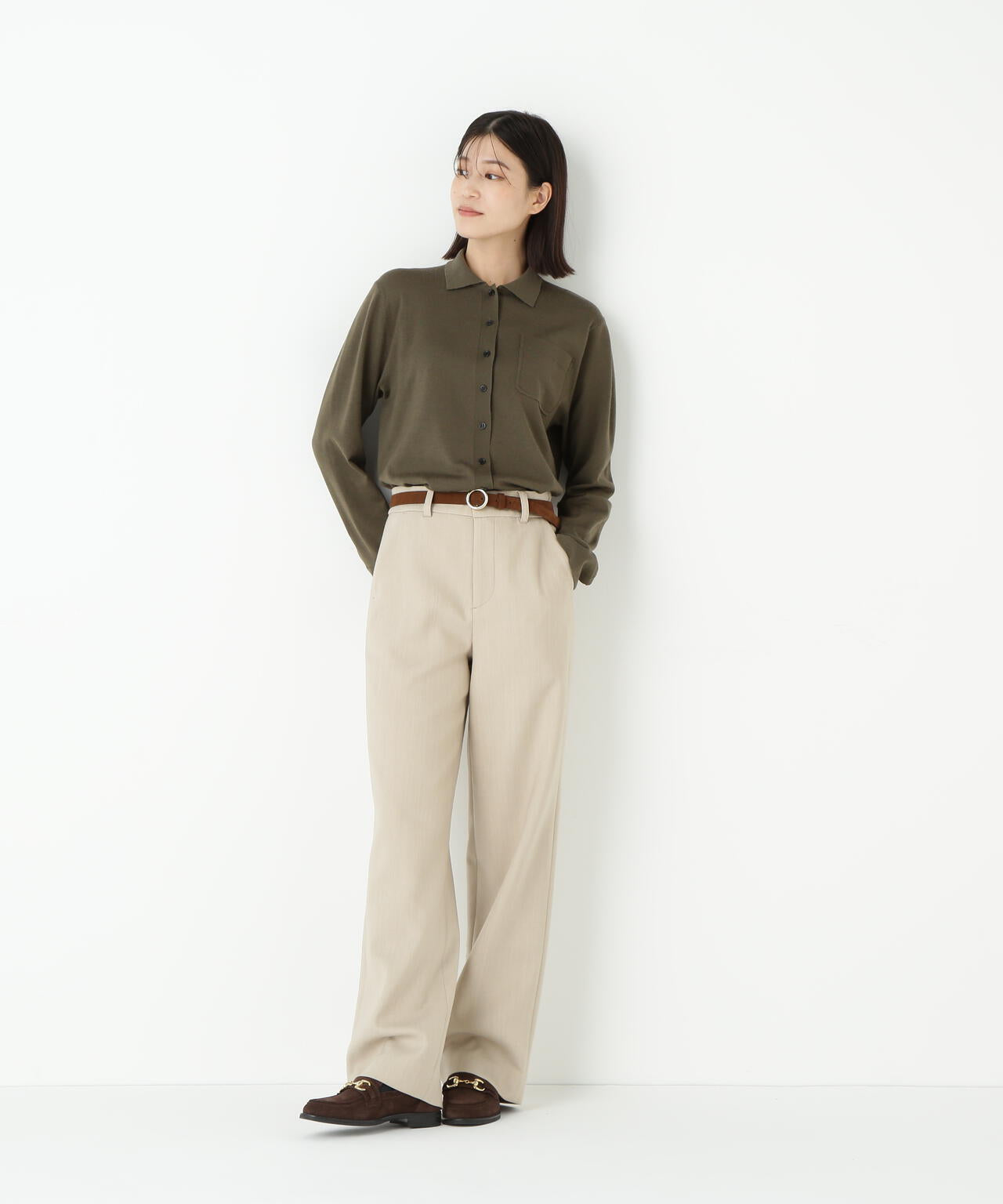 ヒューマンウーマン（human woman）/◆ダブルクロスストレートパンツ ダブルクロスストレートパンツ | human woman（ヒューマンウーマン