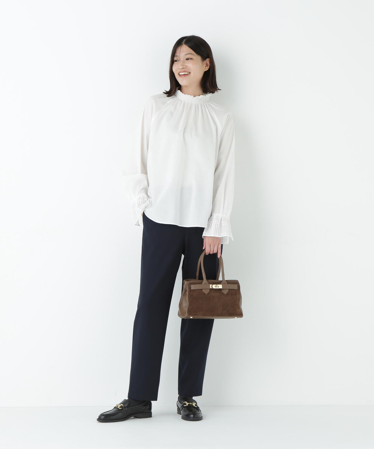 ≪ウォーム素材≫裏起毛ストレートパンツ