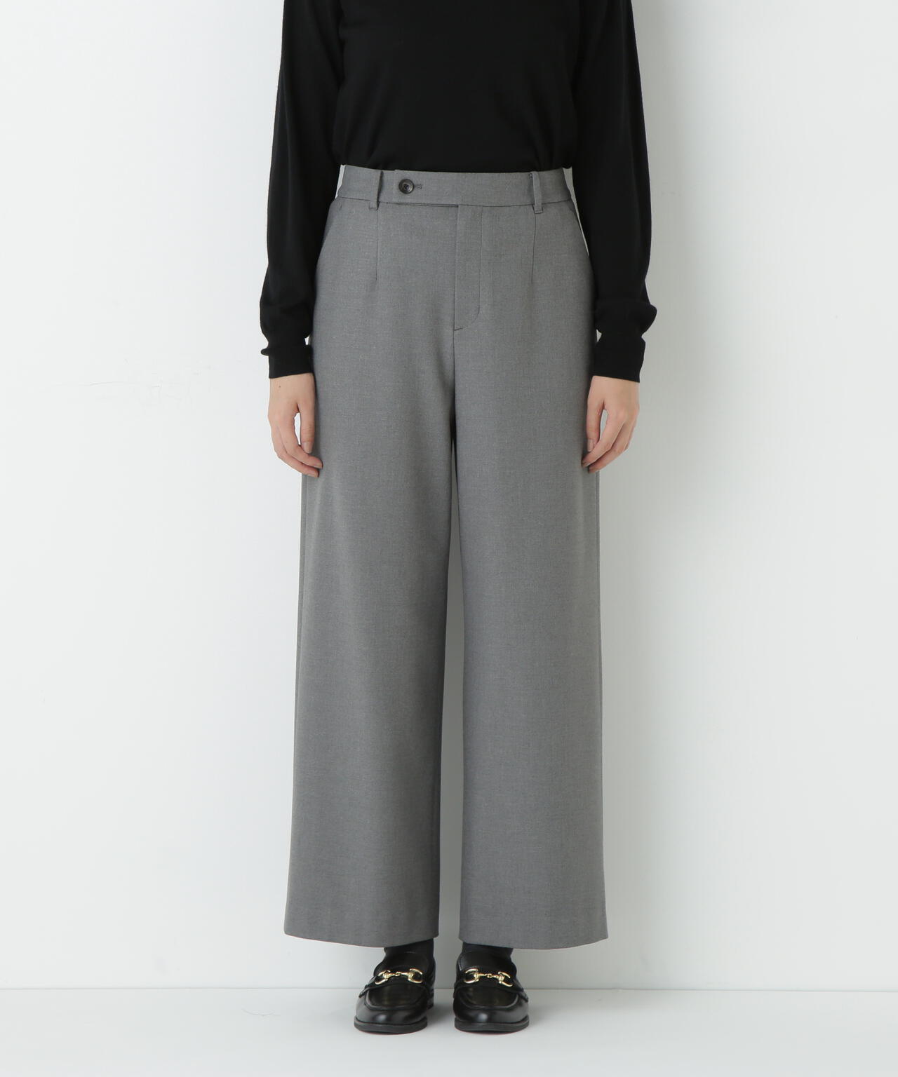 ≪ウォーム素材≫裏起毛セミワイドパンツ