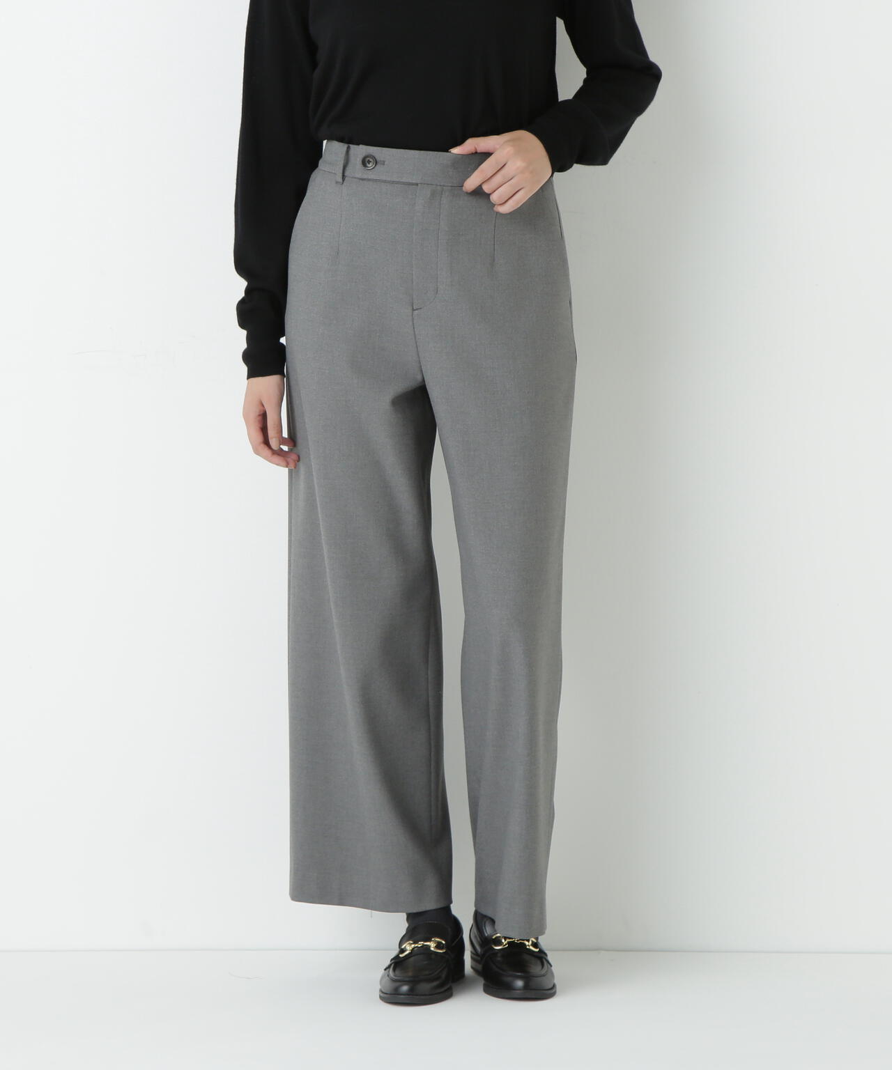 ヒューマンウーマン（human woman）/≪ウォーム素材≫裏起毛セミワイドパンツ ≪ウォーム素材≫裏起毛セミワイドパンツ | human woman（ヒューマン