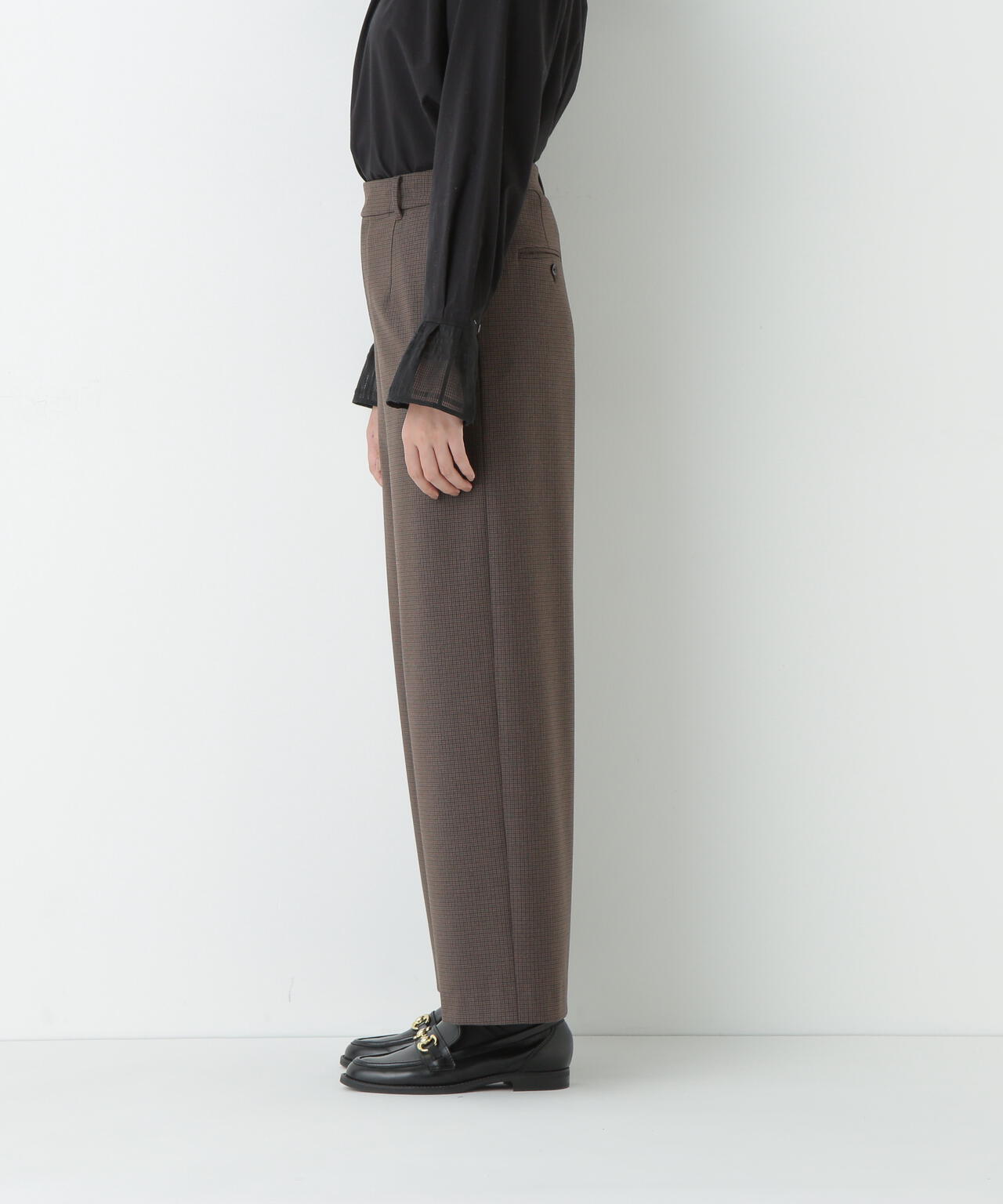 ≪ウォーム素材≫裏起毛セミワイドパンツ