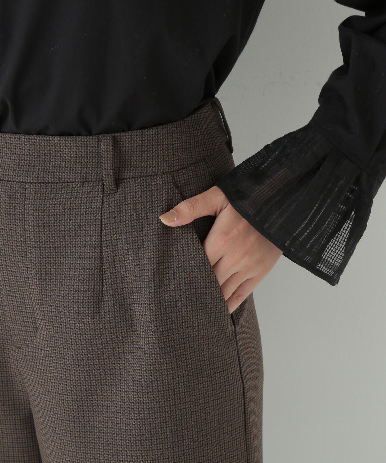 ≪ウォーム素材≫裏起毛セミワイドパンツ | human woman（ヒューマン