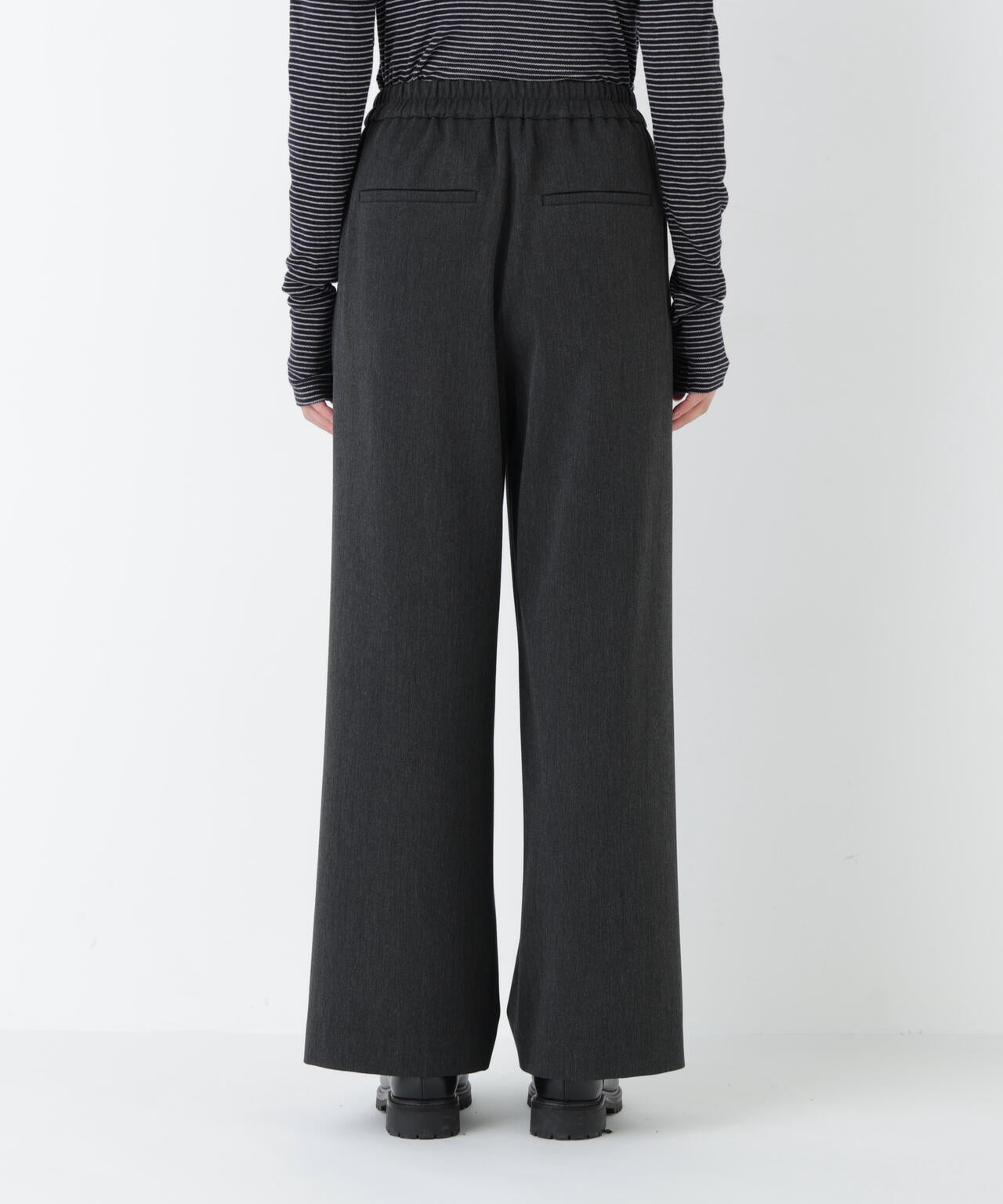 ≪ウォーム素材 / 洗える≫裏起毛イージーワイドパンツ