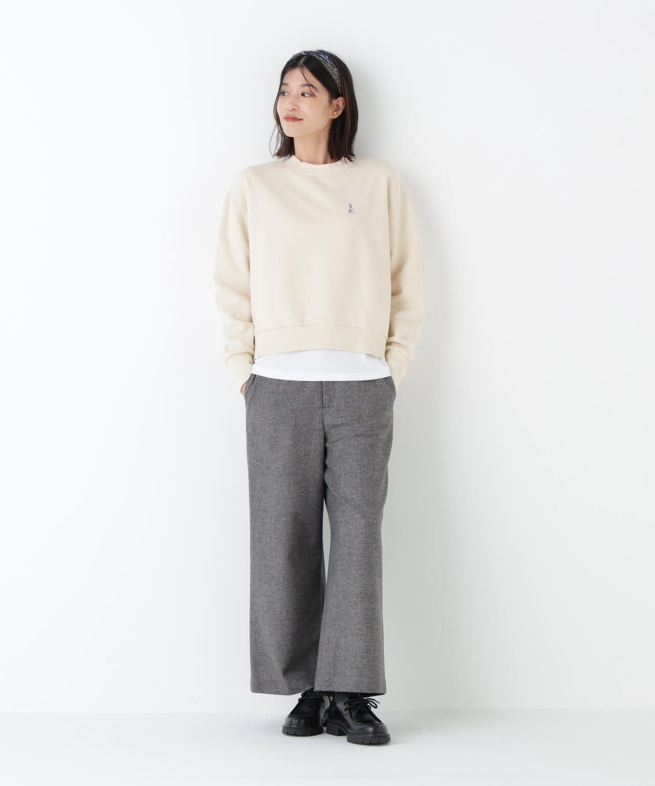 ≪洗える≫ツィードツイルガウチョパンツ