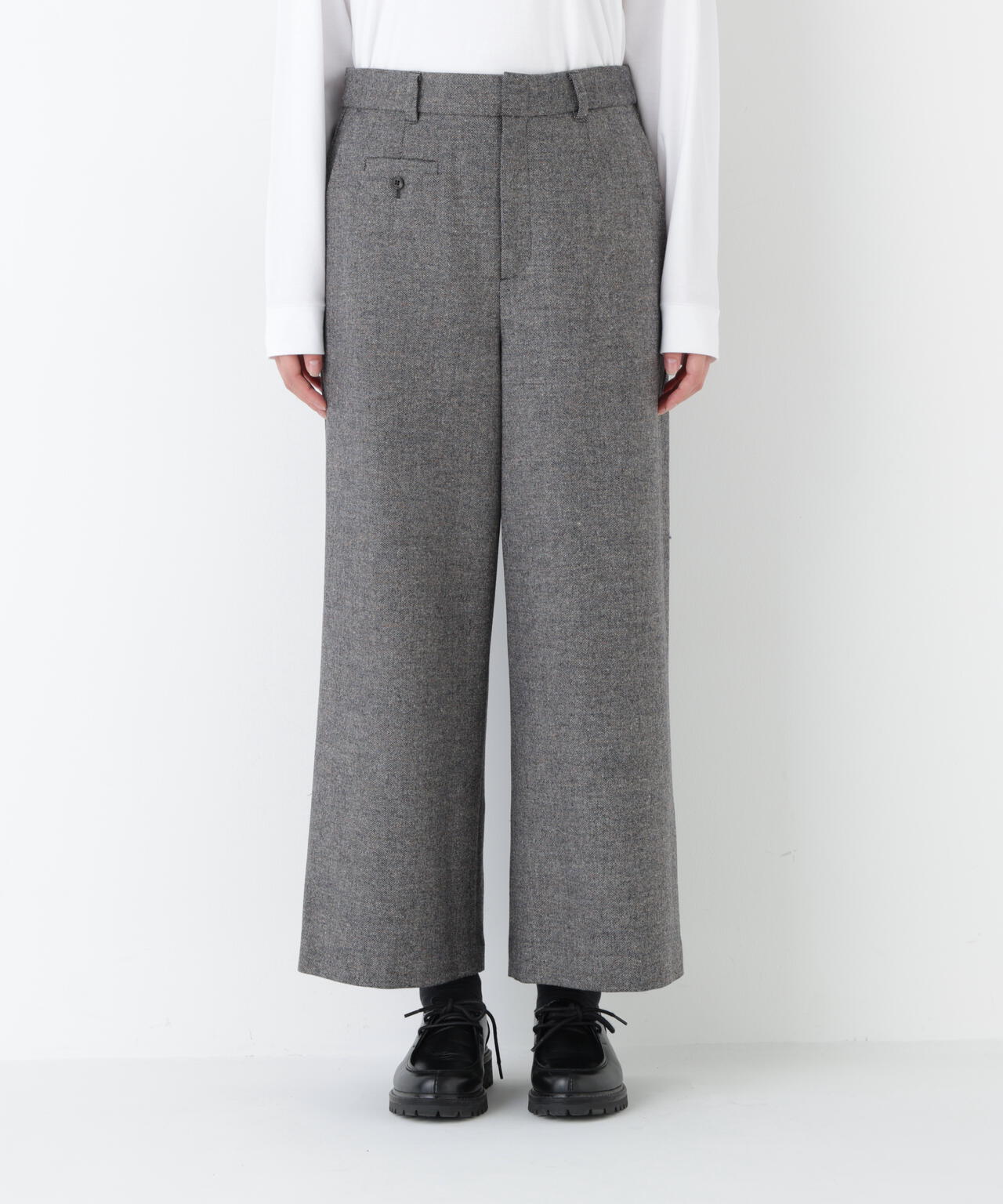 ≪洗える≫ツィードツイルガウチョパンツ