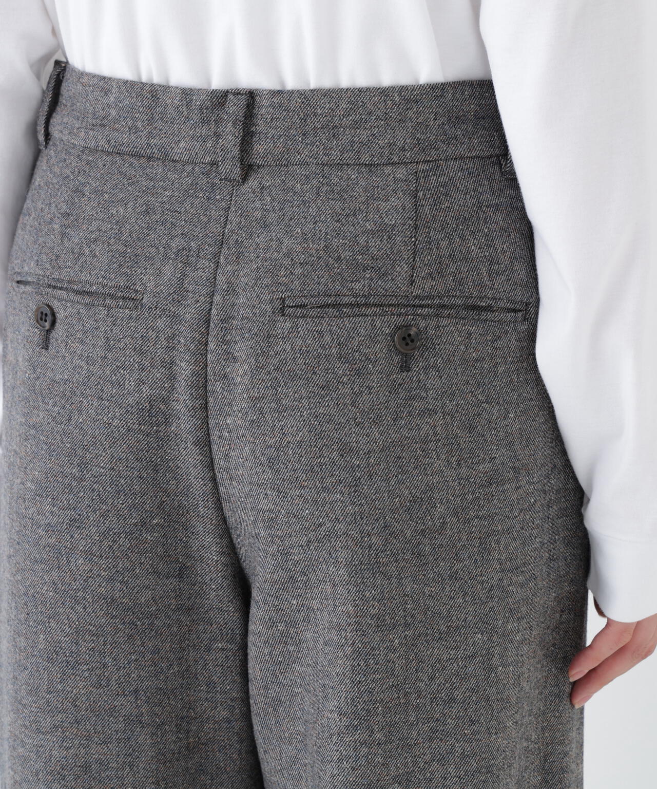 ≪洗える≫ツィードツイルガウチョパンツ