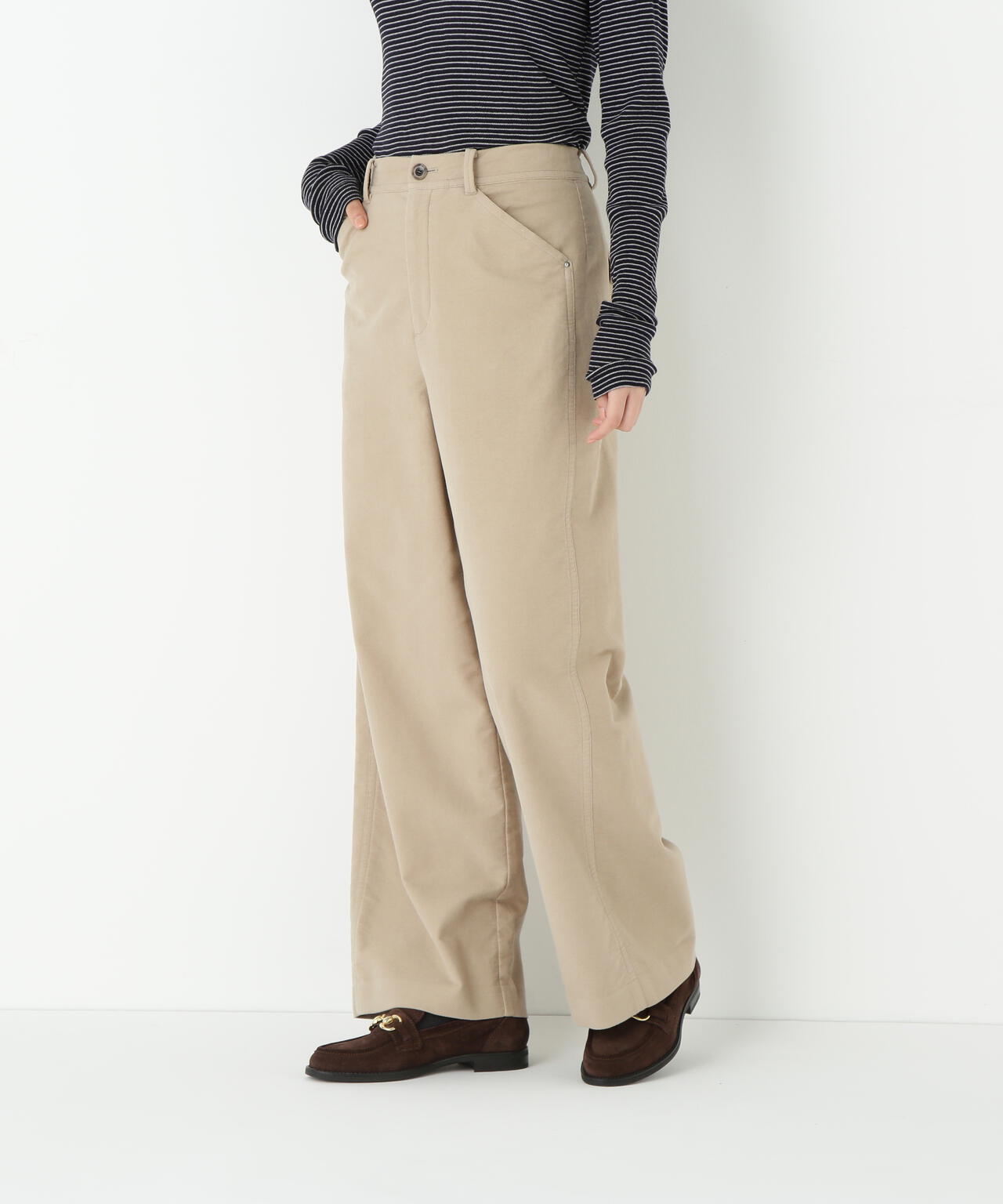 ストレッチエアリードットコードセミワイドパンツ