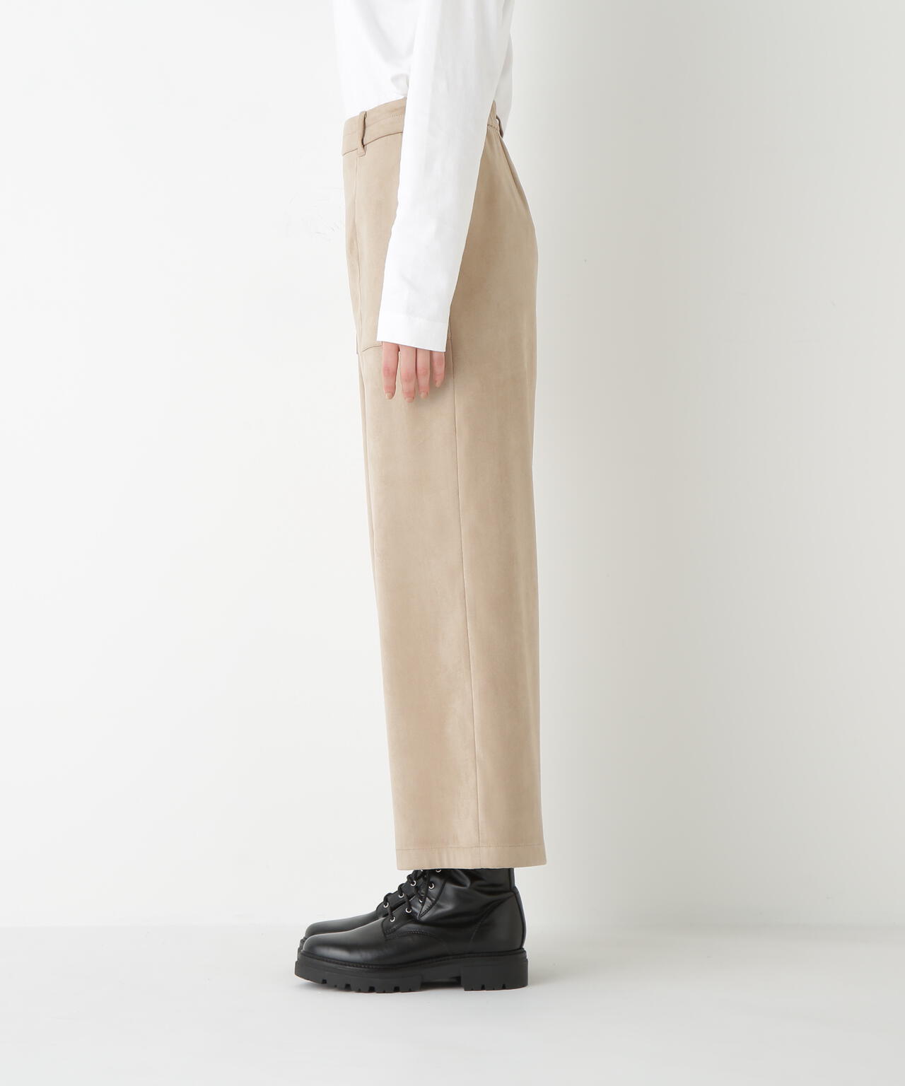 ストレッチスェードベイカーガウチョパンツ