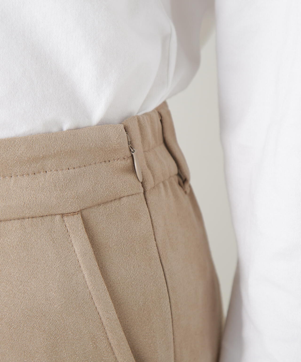 ストレッチスェードベイカーガウチョパンツ