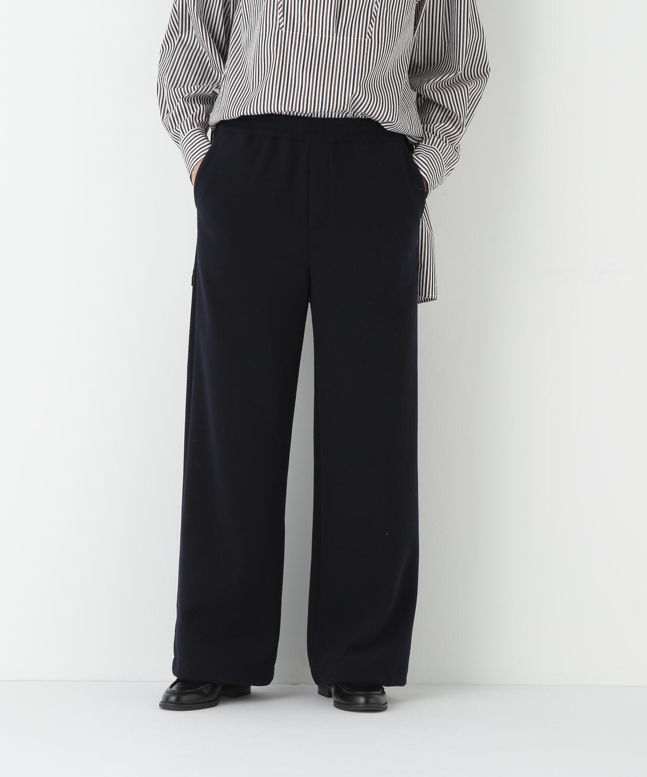 タグ付き新品✩︎⡱ UNTITLED❤︎ウールミルドジャージ ワイドパンツ ミルドジャージーストレートパンツ | human woman（ヒューマンウーマン