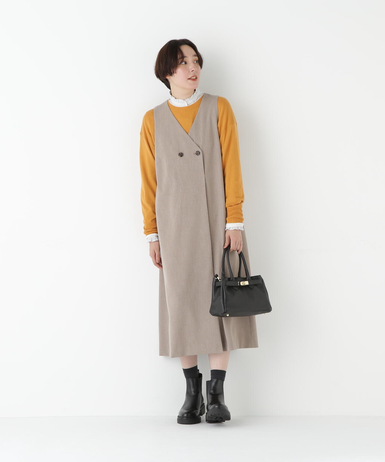 TRストレッチVネックジャンスカ | human woman（ヒューマン