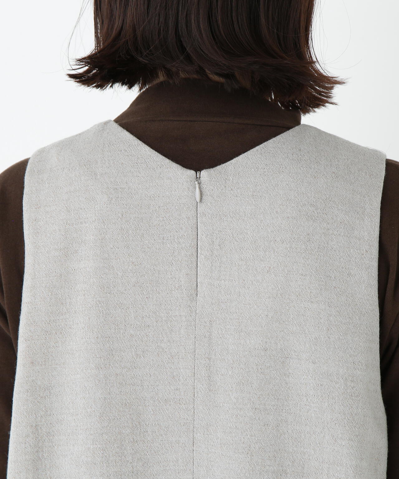 TOPツイルミディアムジャンパースカート | human woman（ヒューマン