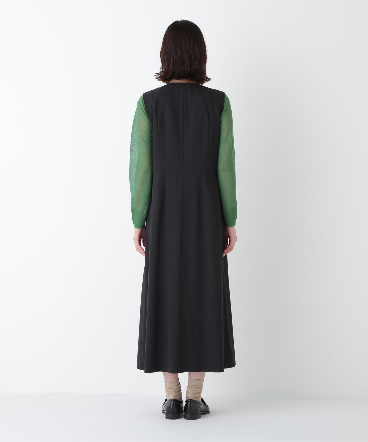 Ｔ／ＴＡツイルラップ風ノースリーブワンピース