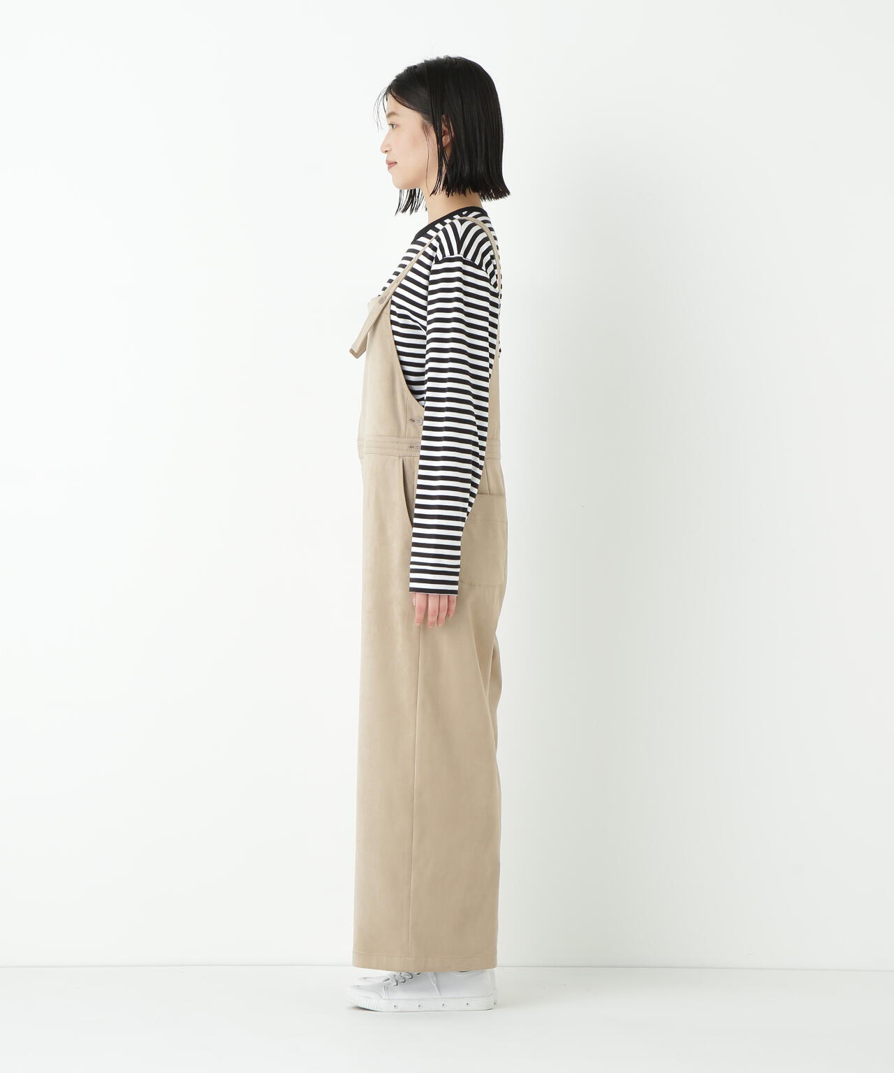 ストレッチスェードオーバーオール