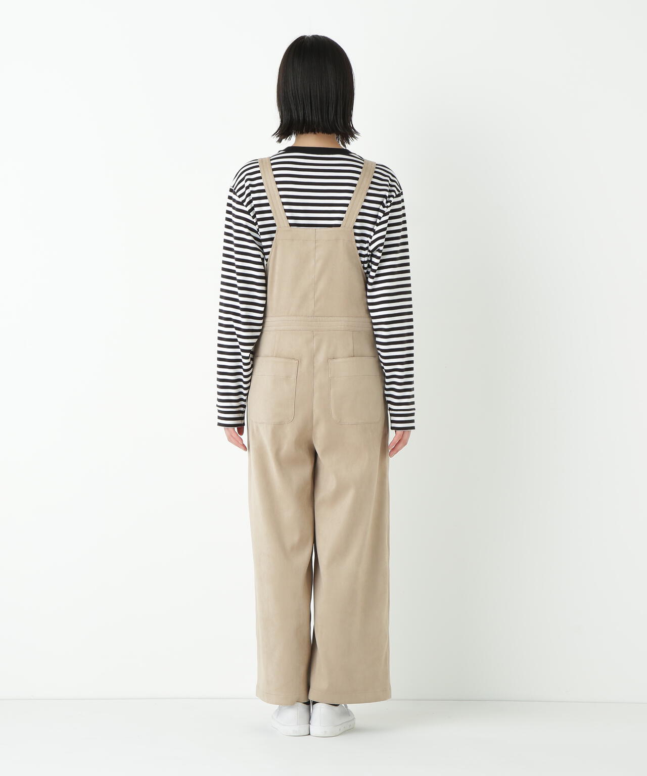 ストレッチスェードオーバーオール