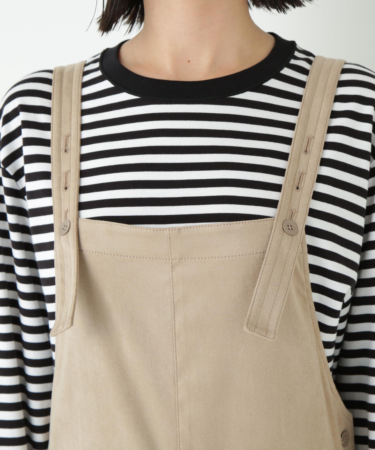 ストレッチスェードオーバーオール | human woman（ヒューマン