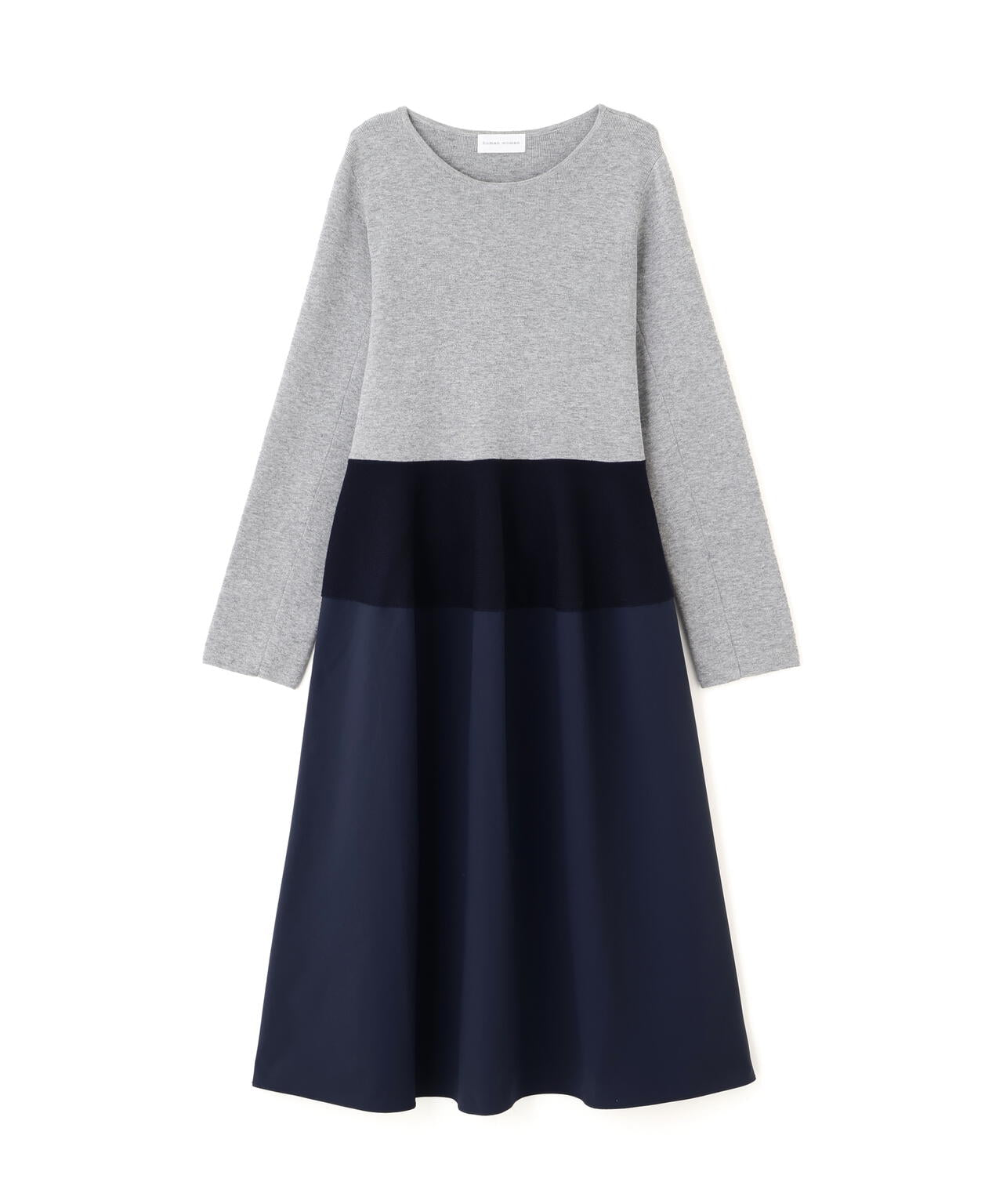 ≪洗える≫タフタドッキングニットワンピース