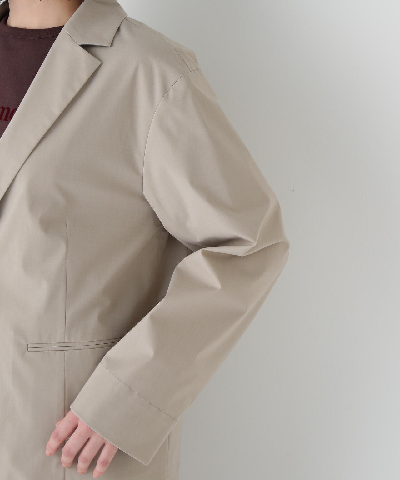 ＴＲ×ＴＣポプリンストレッチボックステーラードジャケット