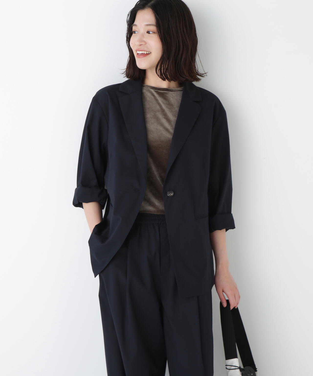 ＴＲ×ＴＣポプリンストレッチボックステーラードジャケット